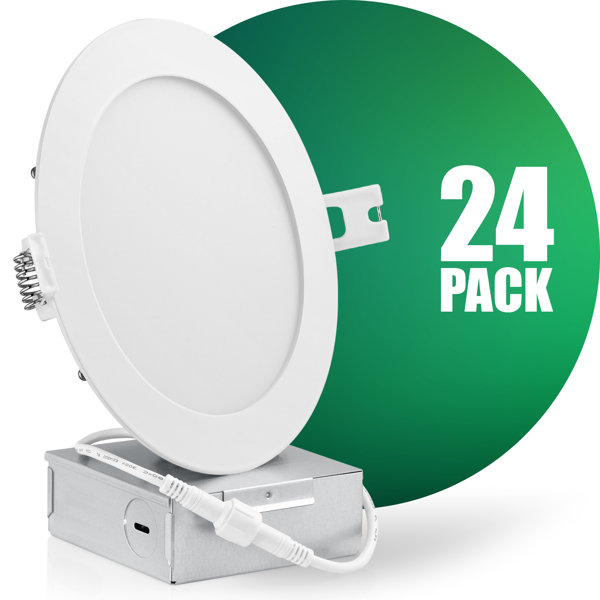 Qplus 6'' Dimmable AirTight IC Rated LED Canless Recessed Lighting Kit